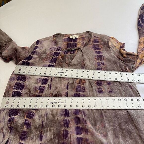 Umgee Bohemian tie dye a line dress with key hole size Small Bell Sleeves - Picture 6 of 8